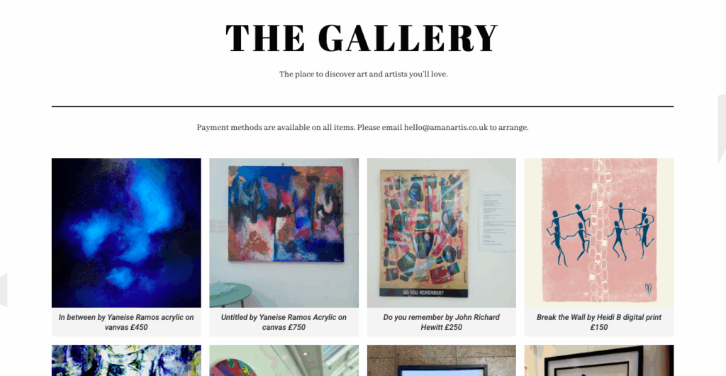 Amanartis Gallery at the house of Amma online gallery